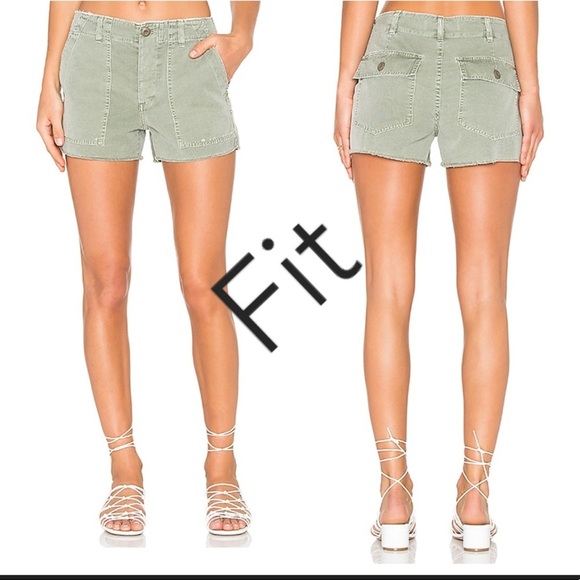 NWT Anthropologie AMO Army Linen Blend Shorts Size‎ 32 - Picture 2 of 12